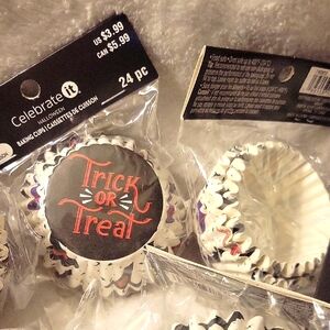 Celebrate It Halloween Trick or Treat Baking Cups - 24 Pack. 13 Packs.